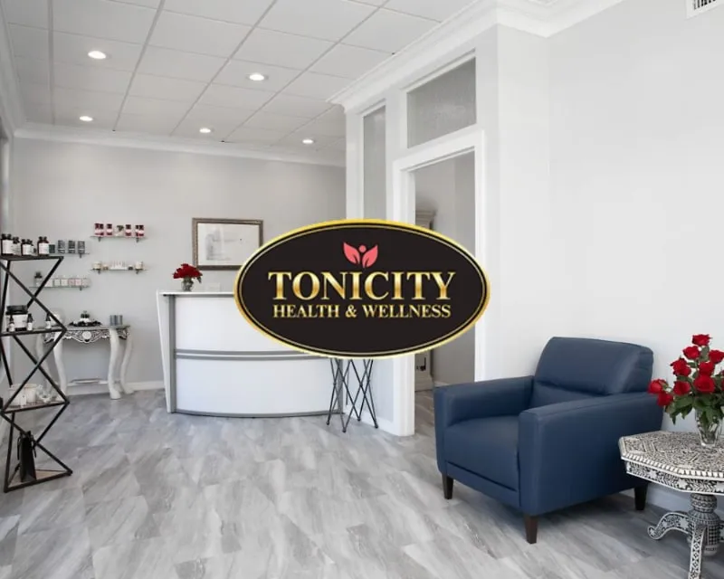 Lobby and reception area of Tonicity Health & Wellness